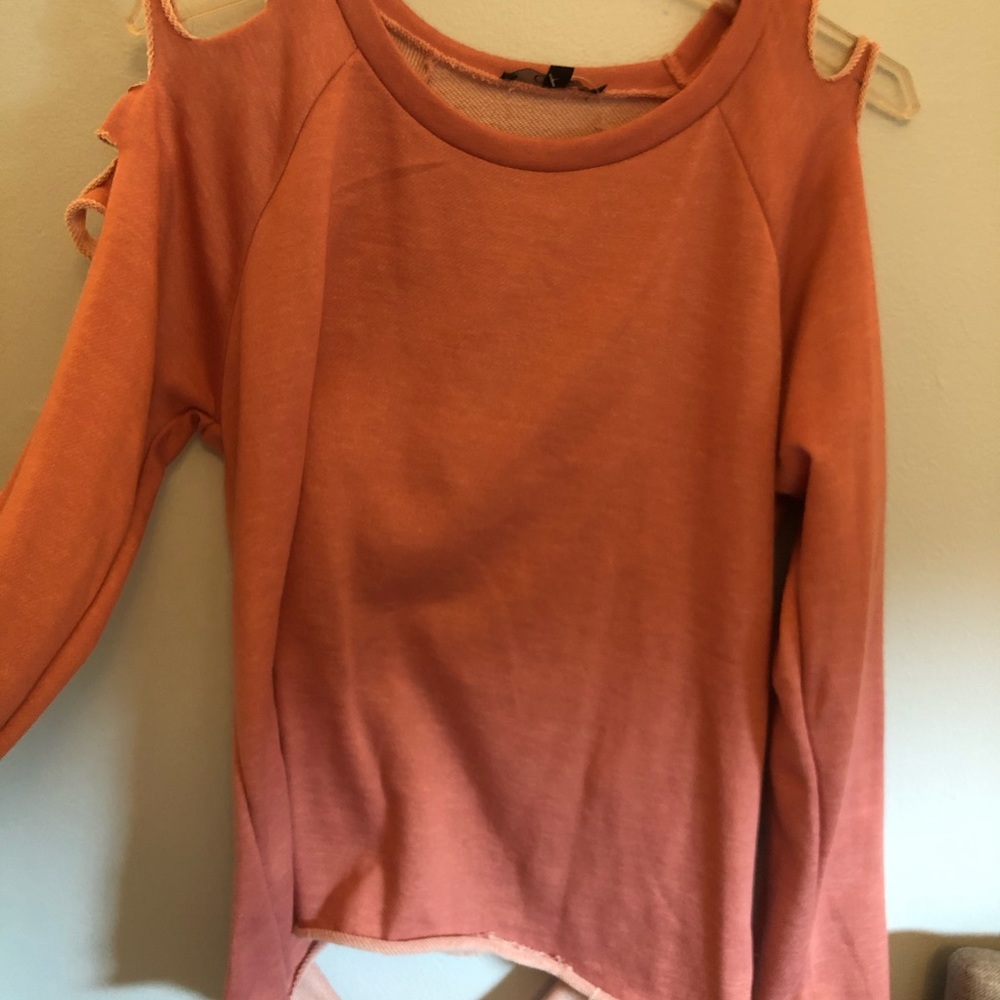 distressed light sweatshirt